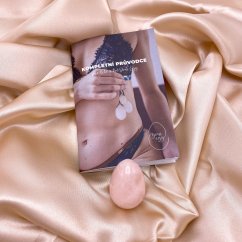 Yoni Egg z růženínu s dírkou, velikost S