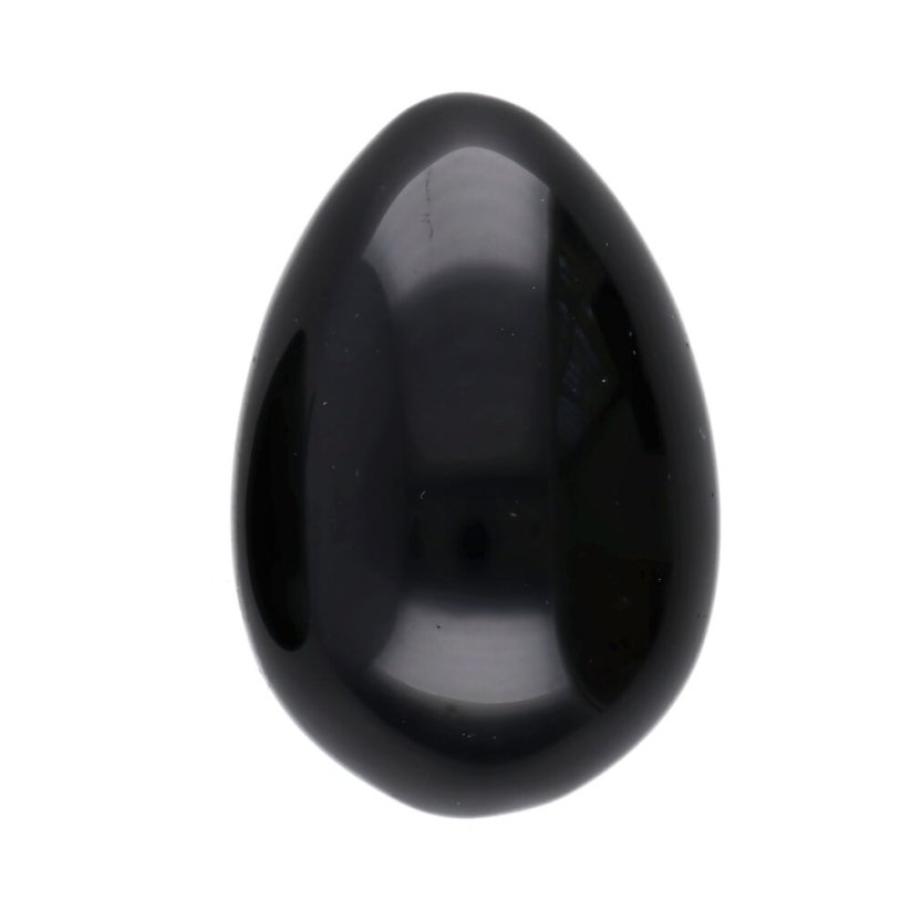 Yoni Egg z obsidiánu bez dírky, velikost S