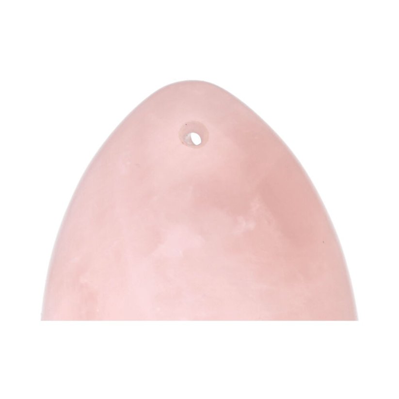 Yoni Egg z růženínu s dírkou, velikost M