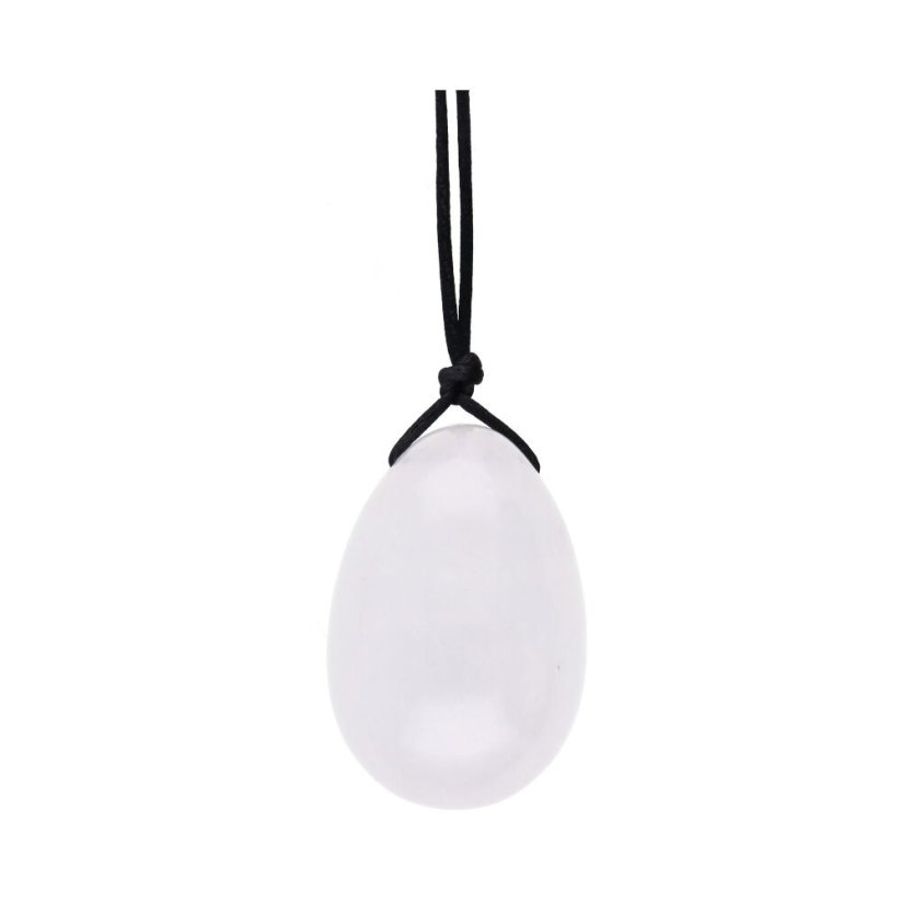 Yoni Egg z křišťálu s dírkou, velikost M