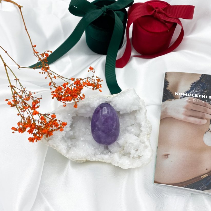 Křišťálová geoda vhodná pro nabíjení Yoni egg, 332 g