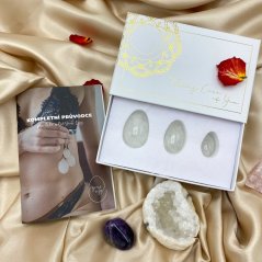 Sada Yoni Egg z křišťálu bez dírky, velikost XS, S, M