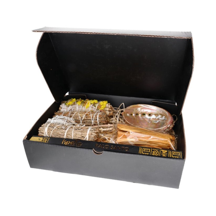 Box "Očista" - s vykuřovadly, Palo Santo, vonnými tyčinkami a mušlí Abalone