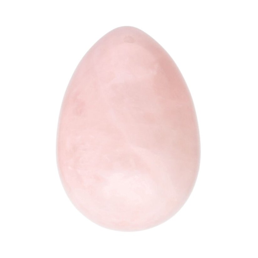 Yoni Egg z růženínu s dírkou, velikost M